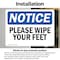 Signmission Please Wipe Your Feet, 14 in W x Rectangle, Vinyl Decal OS-2PACK-NS-D-1014-L-16375 - alternate 2